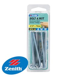 BOLT&NUT MUSHROOM HEAD 3/16X75