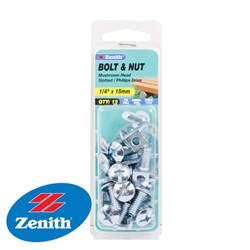 BOLT&NUT MUSHROOM HEAD 1/4X15