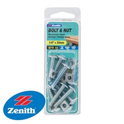 BOLT&NUT MUSHROOM HEAD 1/4X30