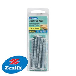 BOLT&NUT MUSHROOM HEAD 1/4X60