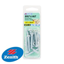 BOLT&NUT ROUND HEAD 1/4X40