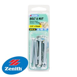 BOLT&NUT ROUND HEAD 1/4X50