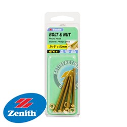 BOLT&NUT ROUND HEAD  3/16X50