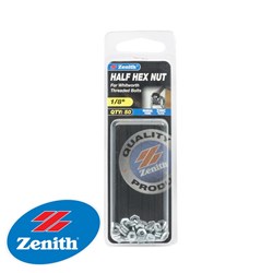 HEX HALF NUTS ZINC PLATED  1/8