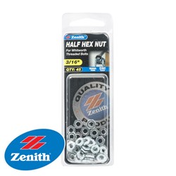 HEX HALF NUT ZINC PLATED  3/16