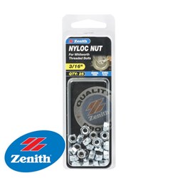 NUTS NYLOC ZINC PLATED 3/16
