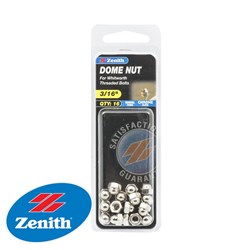 CHROME DOME NUTS 3/16 SNAP-PAC
