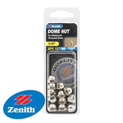 CHROME DOME NUTS 1/4 SNAP-PAC