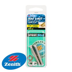 BOLT&NUT CSK 1/4X50 S/STEEL