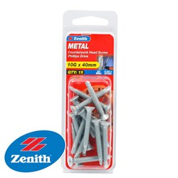 METAL SCREW CSK HEAD 10GX40