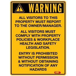 FARM ENTRY INFORMATION SIGN