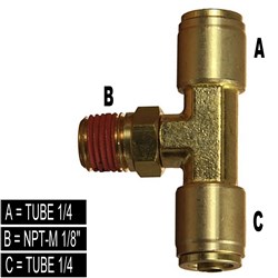 AIR BRAKE Q/FIT BRANCH TEE FFM