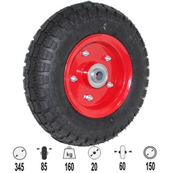 WHEEL 345MM FLAT FREE/STEEL