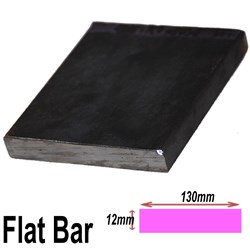 BLACK FLAT 130MMX12MM