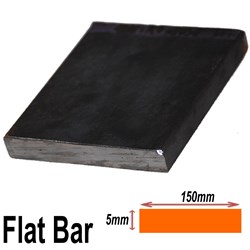 BLACK FLAT 150MMX5MM