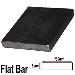 BLACK FLAT 180MMX6MM