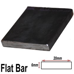BLACK FLAT 20MMX6MM
