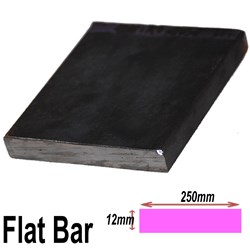 BLACK FLAT 250MMX12MM