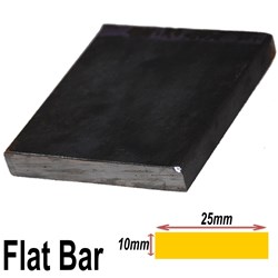 BLACK FLAT 25MMX10MM