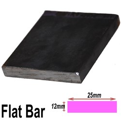 BLACK FLAT 25MMX12MM