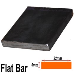BLACK FLAT 32MMX5MM