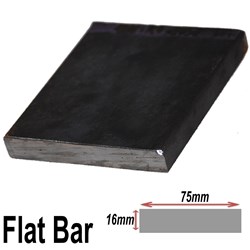 BLACK FLAT 75MMX16MM