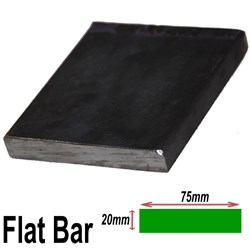 BLACK FLAT 75MMX20MM