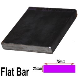 BLACK FLAT 75MMX25MM