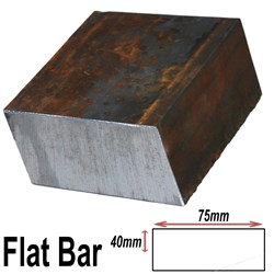 BLACK FLAT 75MMX40MM