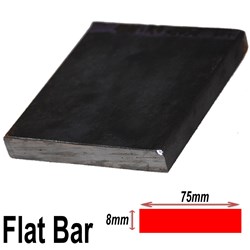 BLACK FLAT 75MMX8MM