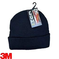 ACRYLIC FLIP BEANIE BLACK