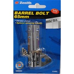 BARREL BOLT CHROME 65MM