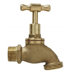 BRASS BIB COCK T/HEAD