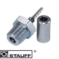 TEST HOSE END NPT-M 1/8 180'