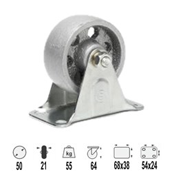 CASTOR C.I 50MM FIXED 55KG