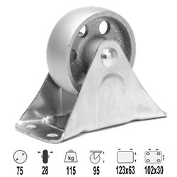 CASTOR C.I 75MM FIXED 115KG