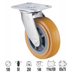 CASTOR 100MM URETHANE SWIVEL