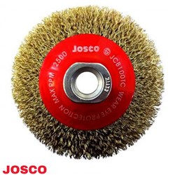 CRIMPED WIRE BEVEL BRUSH 100MM