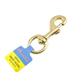 HOOK SNAP SWIVEL BRASS 20MM