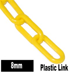 CHAIN YELLOW PLASTIC 8MM