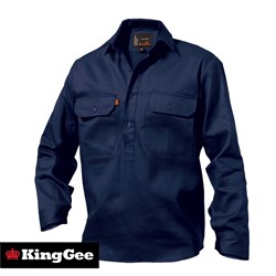 LONG SLEEVE SHIRT NAVY 2XL