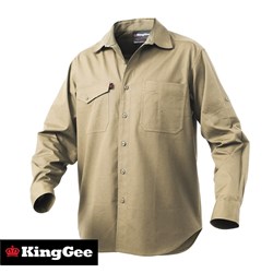 WORKCOOL 2 KHAKI L/S SHIRT SML