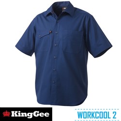 WORKCOOL 2 NAVY S/S SHIRT MED