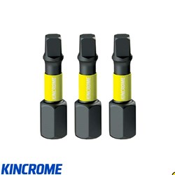 IMPACT BIT SQ#2 25MM 3 PCK