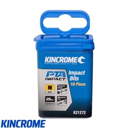 IMPACT BIT SQ#2 25MM 10 PCK