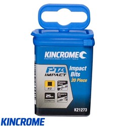 IMPACT BIT SQ#2 25MM 20 PCK