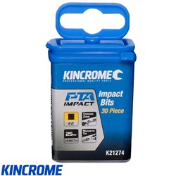 IMPACT BIT SQ#2 25MM 30 PCK
