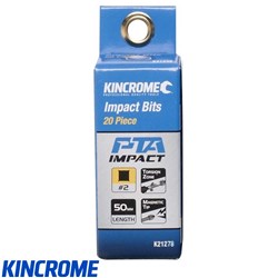 IMPACT BIT SQ#2 50MM 20 PCK