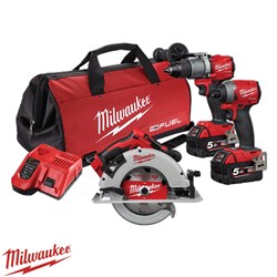 MILWAUKEE 18V/5AH FUEL 3PC KIT