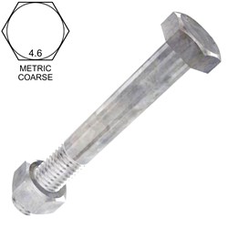 METRIC BOLT & NUT M20 X 220MM